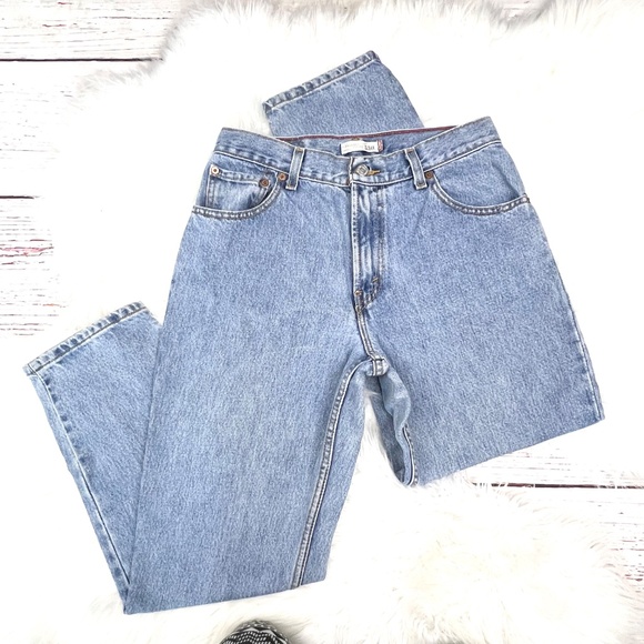 |•LEVI'S•| Old School 550 High Rise Relaxed Fit Tapered Leg Jeans Size 10 Short - Picture 2 of 8